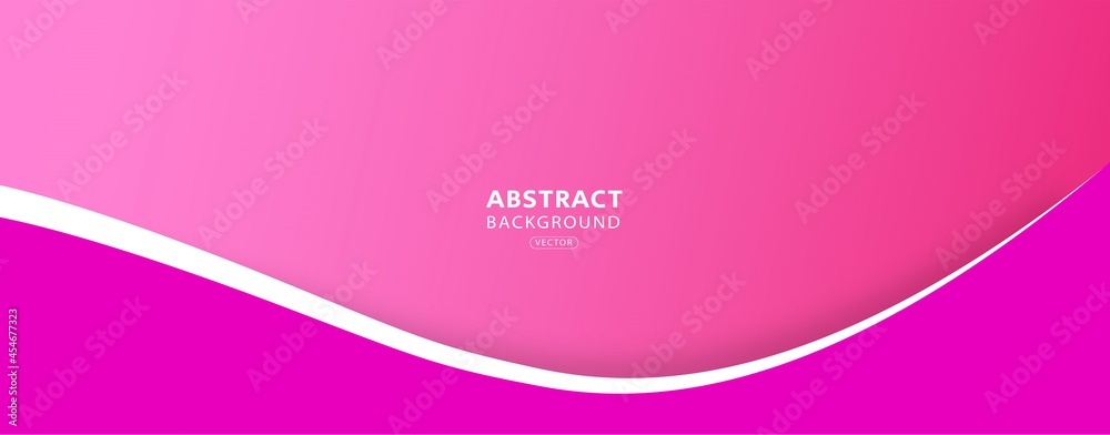 Abstract pink wave banner template vector