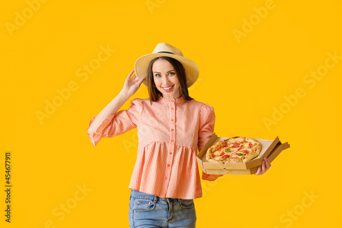 Beautiful young woman with ...