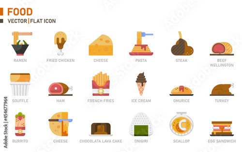 Food icon for website, application, printing, document, poster design, etc. photo