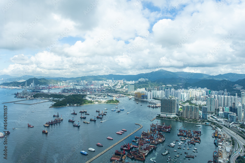 view of hong kong harbour
