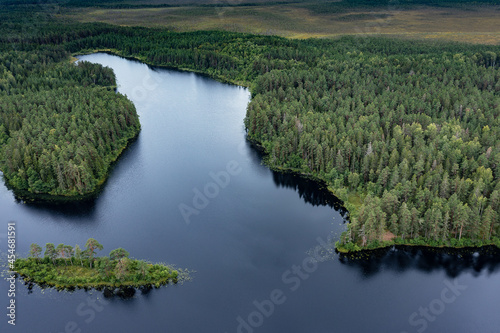 Lake in forest near Stikli village, Latvia.