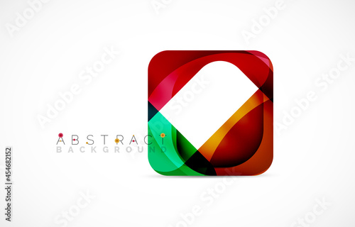 Free Download Minimal background. Abstract square shape with round corners created with wavy forms. Vector Illustration For Wallpaper, Banner, Background, Landing Page - GFXLoad