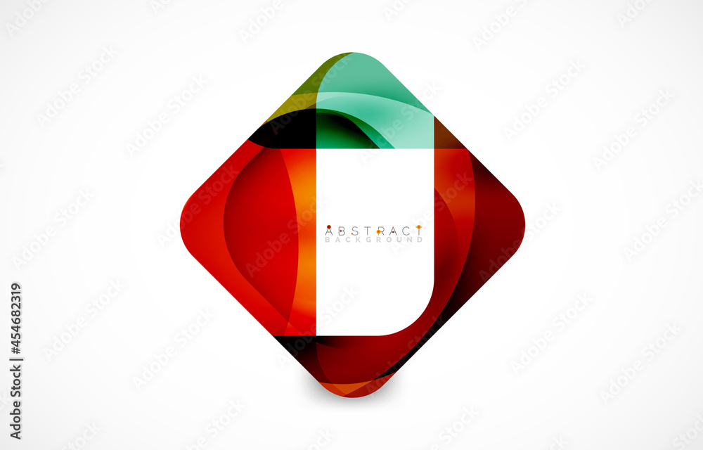 Minimal background. Abstract square shape with round corners created with wavy forms. Vector Illustration For Wallpaper, Banner, Background, Landing Page Minimal background. Abstract square shape with round corners created with wavy forms. Vector Illustration For Wallpaper, Banner, Background, Landing Page