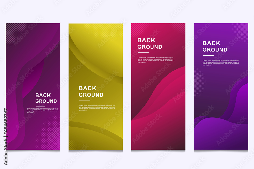 set elegant abstract gradient colored background layer