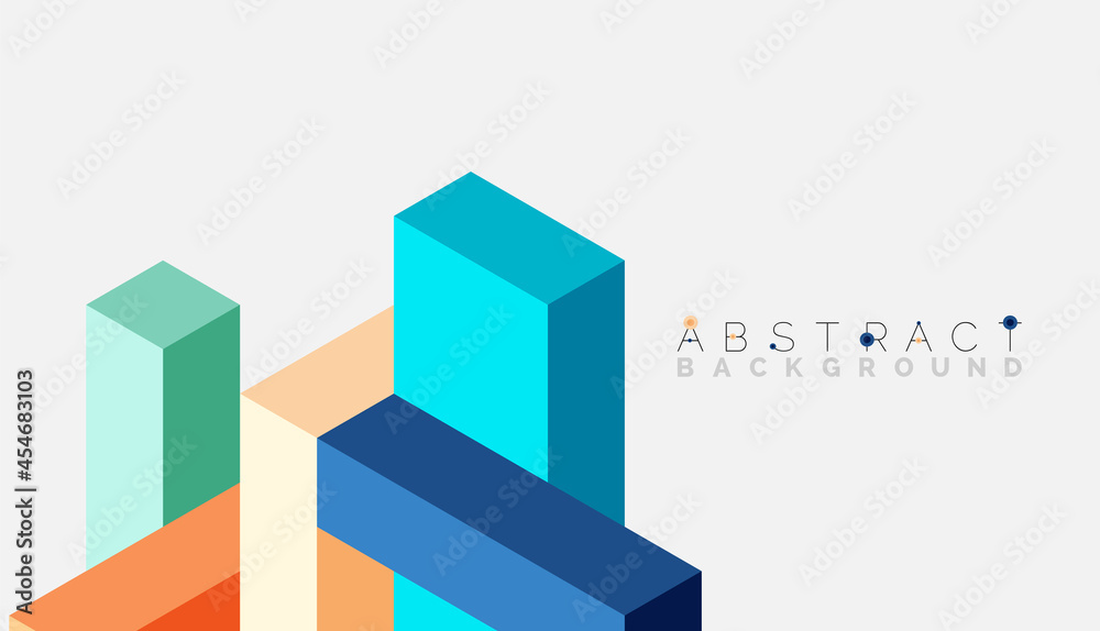 Abstract background. 3d cubes, cubic elements and blocks. Techno or business concept for wallpaper, banner, background, landing page Abstract background. 3d cubes, cubic elements and blocks. Techno or business concept for wallpaper, banner, background, landing page