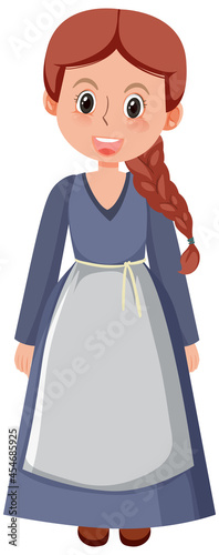 Female medieval historical cartoon characters