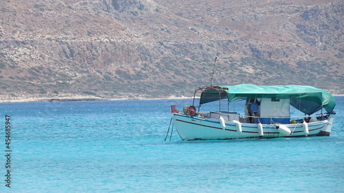 boat in the sea, fishing boat, little boat. Boat in sea bay.