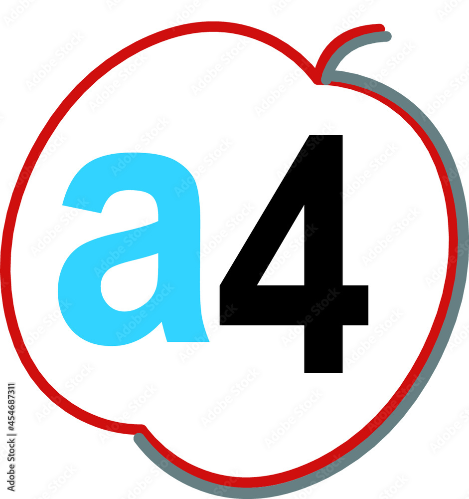 a 4 apple vector logo design a 4 apple vector logo design