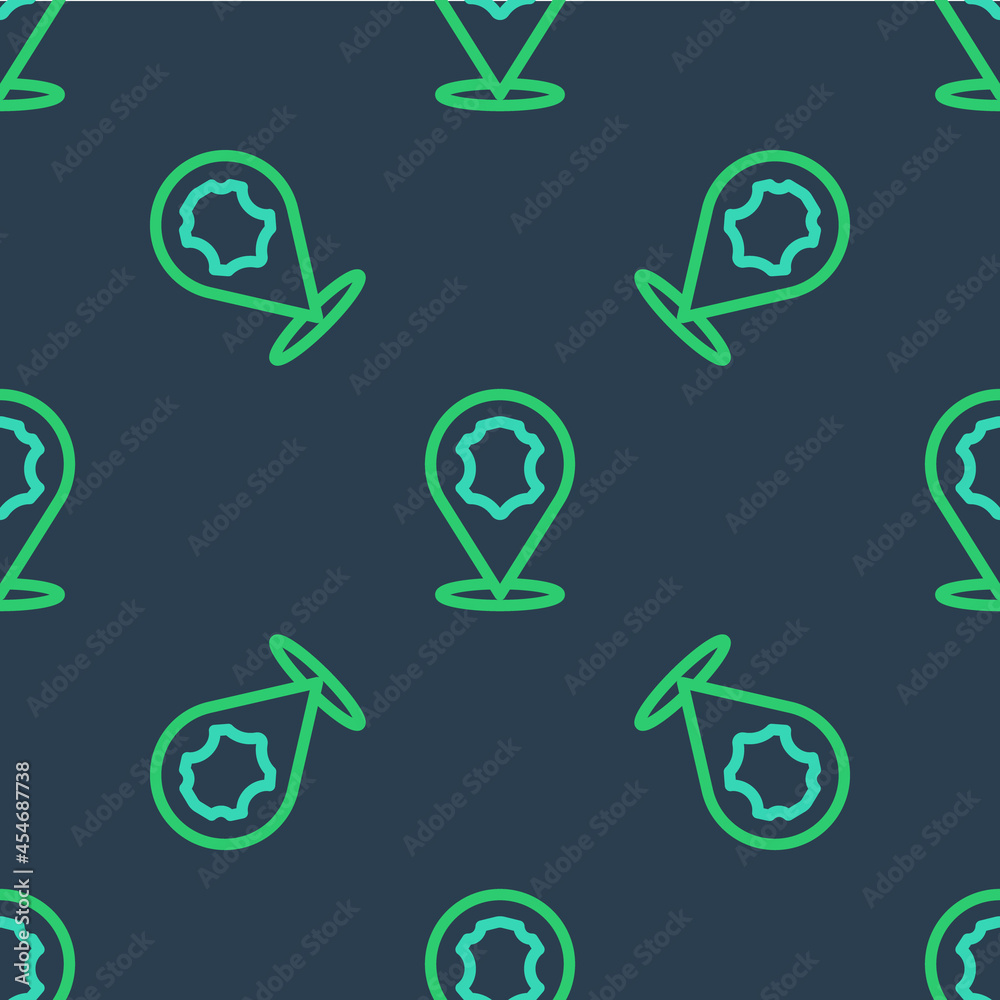 Line Leather icon isolated seamless pattern on blue background. Vector Line Leather icon isolated seamless pattern on blue background. Vector