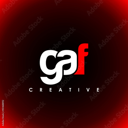 GAF Letter Initial Logo Design Template Vector Illustration