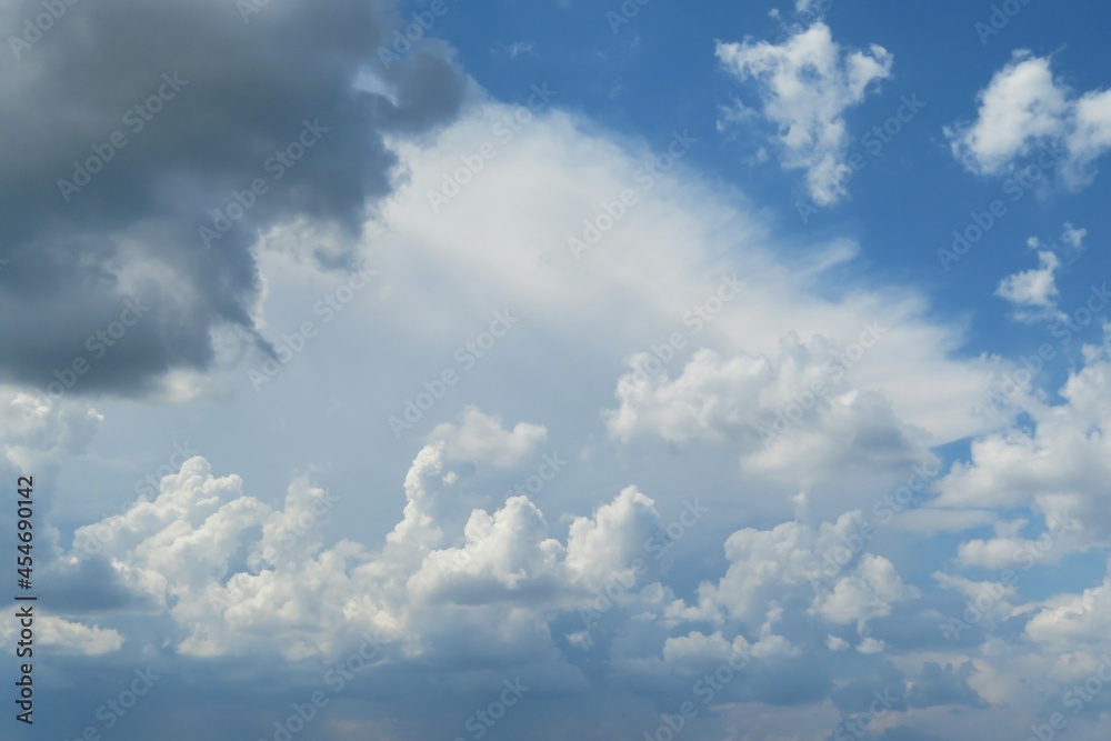 Beautiful cloudscape on blue sky, natural clouds background Beautiful cloudscape on blue sky, natural clouds background