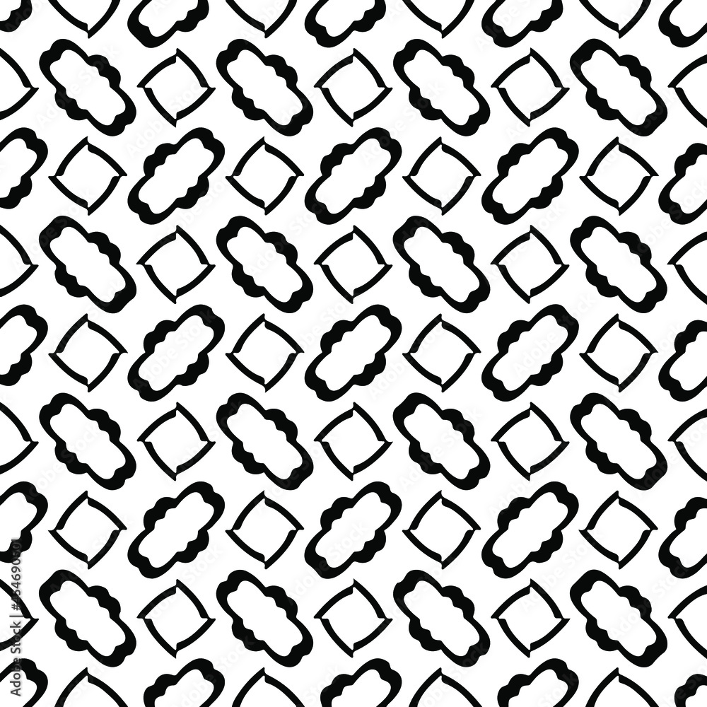 Seamless vector pattern in geometric ornamental style. Black and white pattern.
Seamless vector pattern in geometric ornamental style. Black and white pattern.