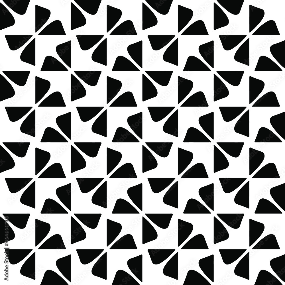 Seamless vector pattern in geometric ornamental style. Black and white pattern. Seamless vector pattern in geometric ornamental style. Black and white pattern.