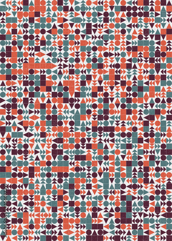 Fototapeta premium Abstract Geometric Pattern generative computational art illustration