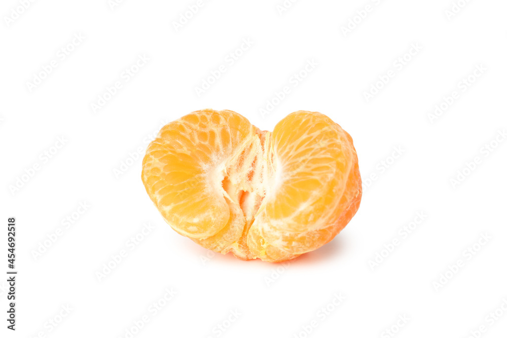 Half of mandarin isolated on white background Half of mandarin isolated on white background