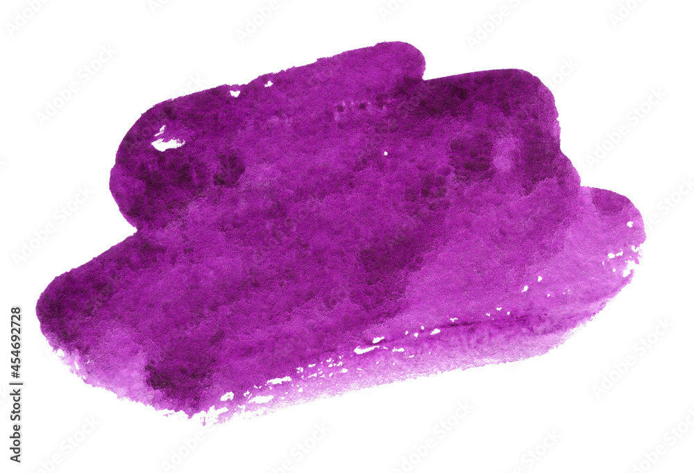 Fototapeta premium Abstract violet watercolor background. Hand drawn watercolor spot. Violet design artistic element for banner, template, print and logo