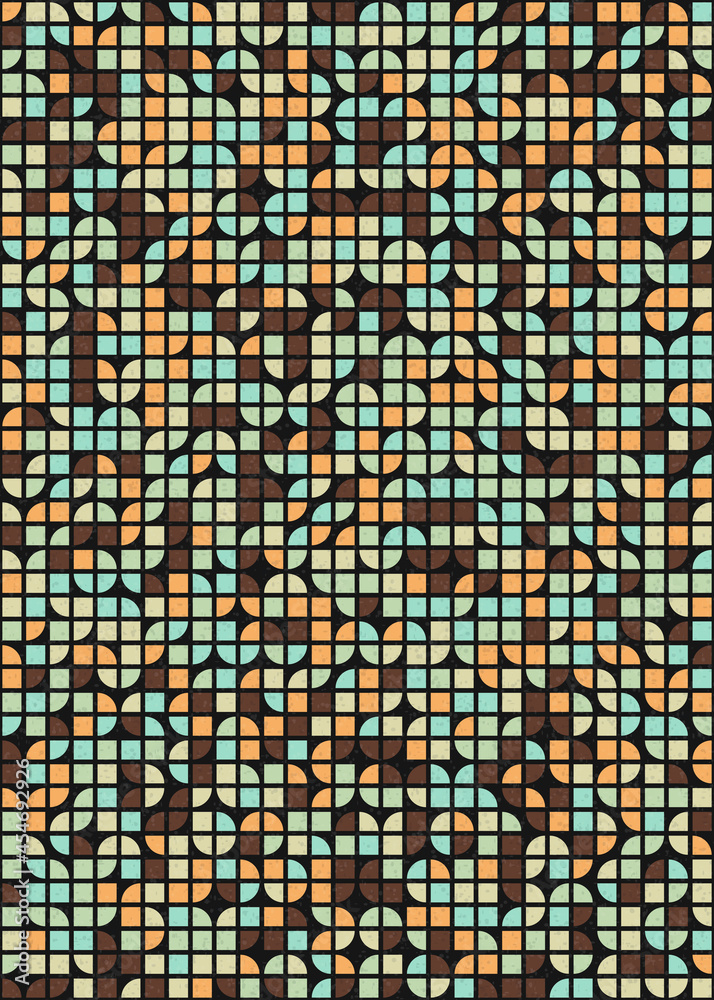 Fototapeta premium Abstract Geometric Pattern generative computational art illustration