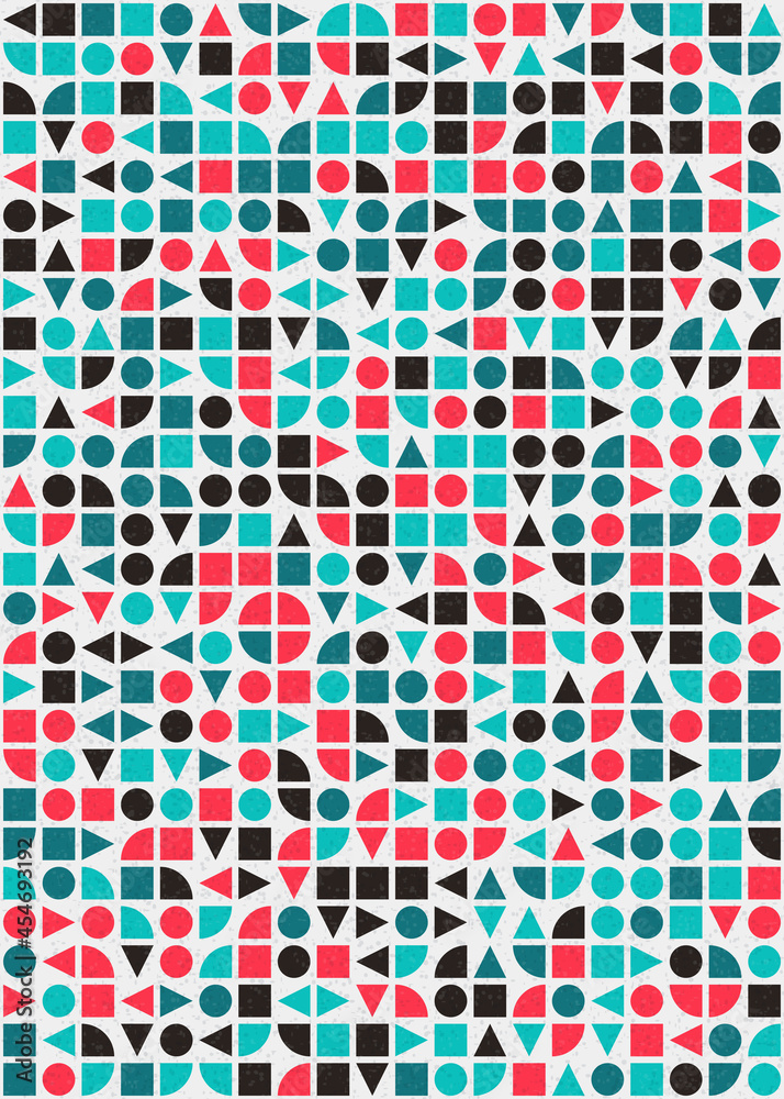 Fototapeta premium Abstract Geometric Pattern generative computational art illustration