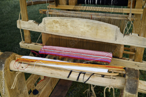 antique wooden weaving loom