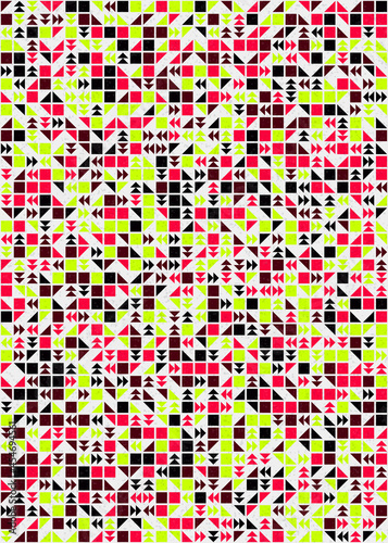 Abstract Geometric Pattern generative computational art illustration