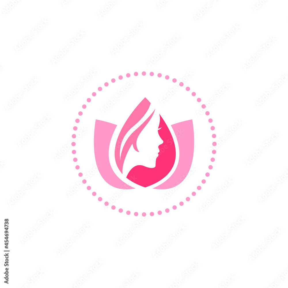 beauty care and hair care logo design vector illustration beauty care and hair care logo design vector illustration