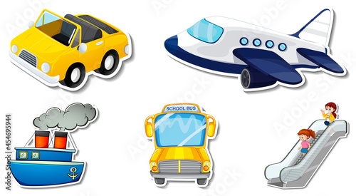 Random stickers with transportable vehicle objects