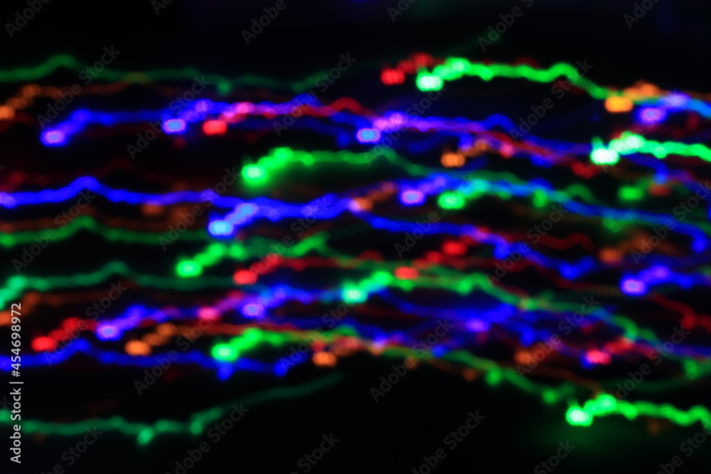Pintura hacia un lado con luz navideña Pintura hacia un lado con luz navideña