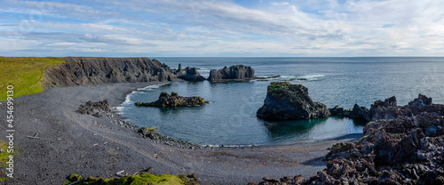 Cliffs in a bay at Dritvik, Snaefellsnes peninsula, Iceland
