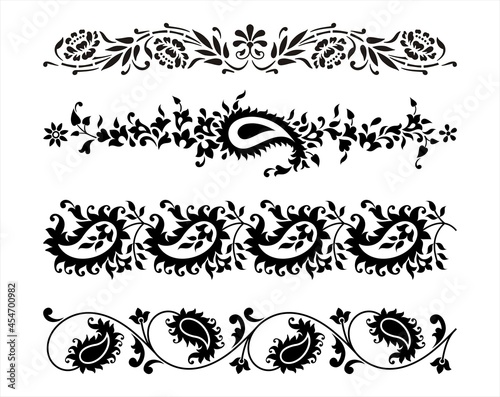 traditional paisley floral design , textile , Rajasthan, royal India	