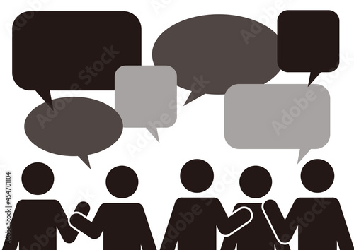 会話する人々 ベクターイラスト　vector illustration of chatting people 