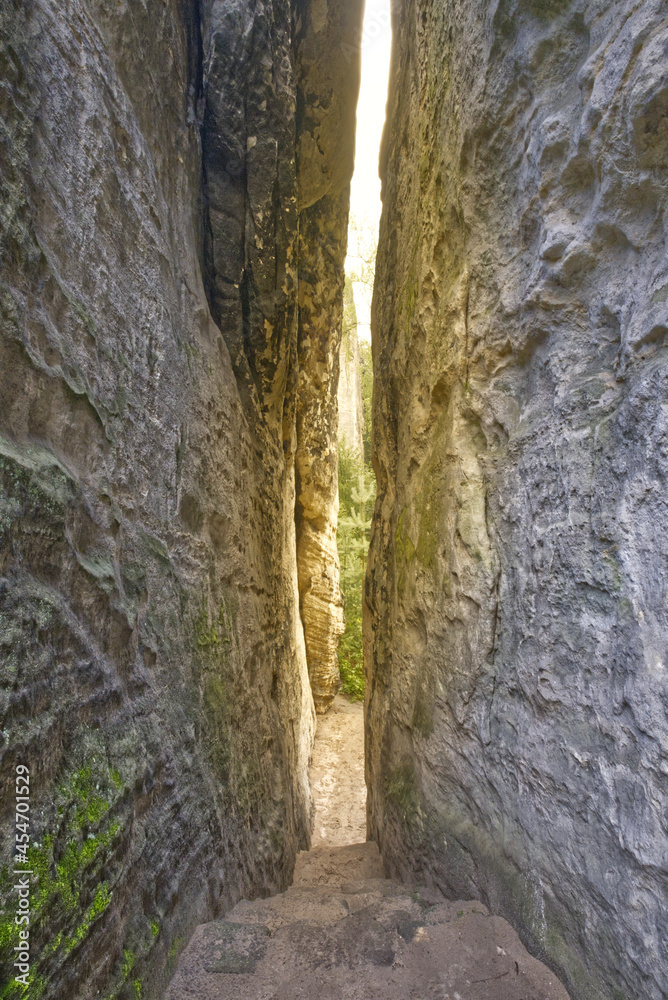 Rocks for climbing Hruba Skala in Czechia