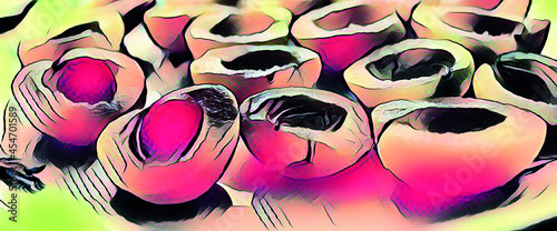 Sliced apricot wedges 