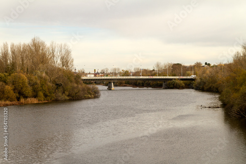 Rio o River Tormes en la ciudad de Salamanca, comunidad autonoma de Castilla y Leon, pais de España o Spain photo
