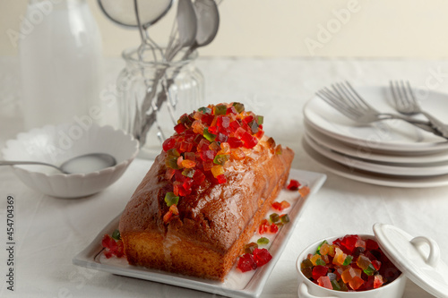 cake with raspberries