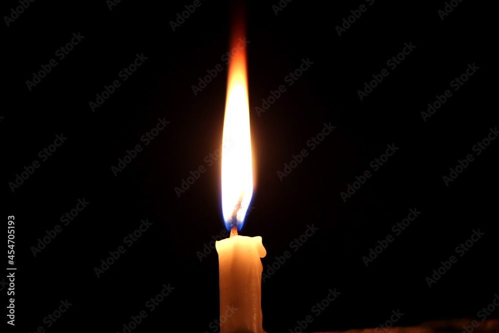 Candle Light Burning During The Night Candle Light Burning During The Night