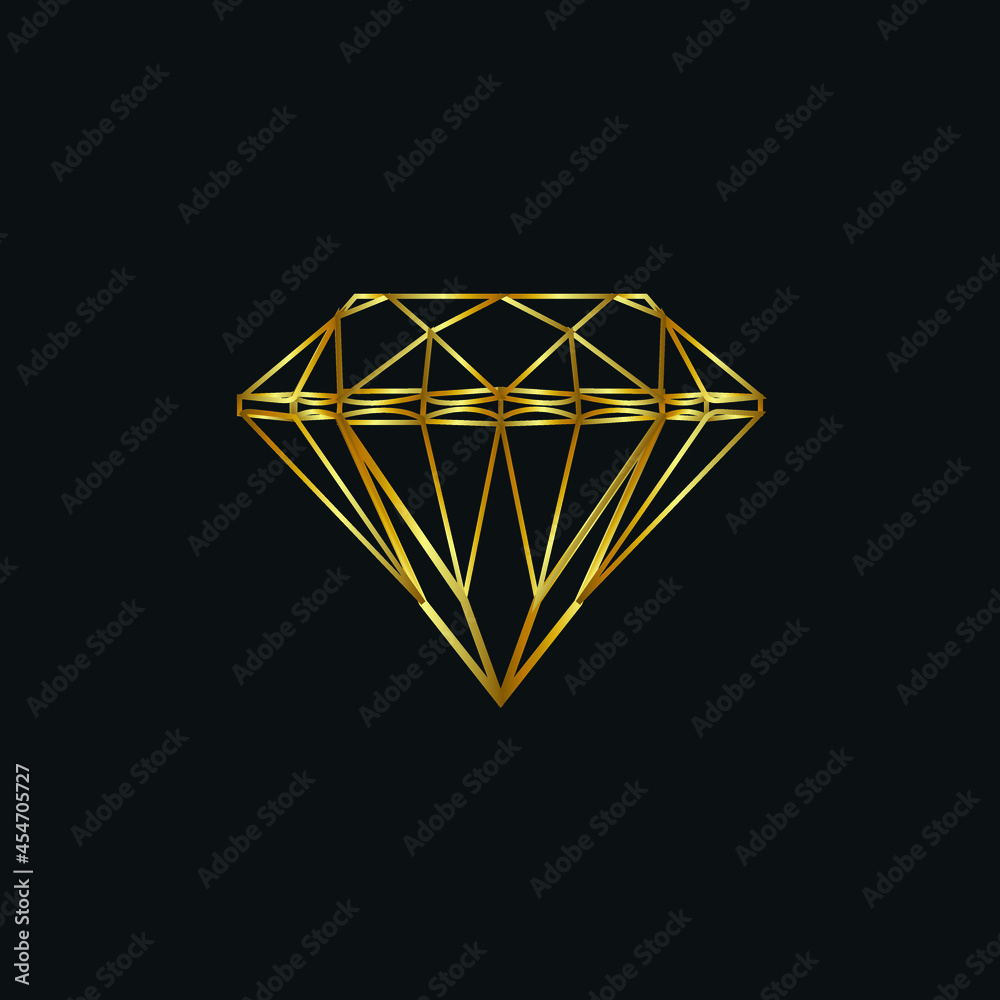 luxury golden Diamond Logo Design vector Template luxury golden Diamond Logo Design vector Template