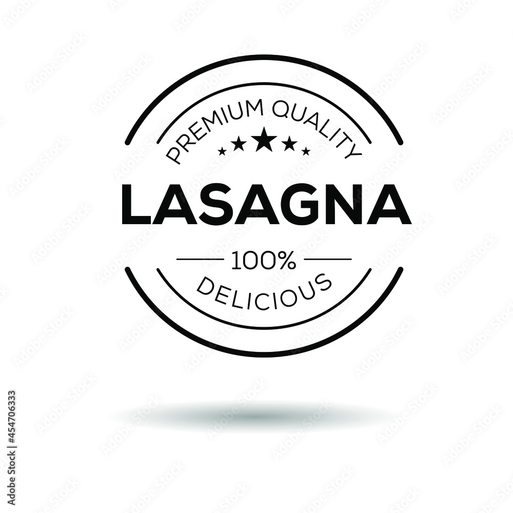 Obraz premium Creative (Lasagna) logo template, Lasagna sticker, vector illustration.
