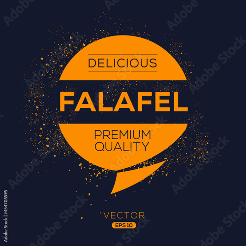 Creative (Falafel) logo template, Falafel sticker, vector illustration.