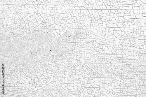 Cracked Texture, Old Grunge White Painted Steel, Abstract Background.