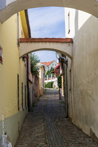 Streets of old medieval town Znojmo, Czechia
