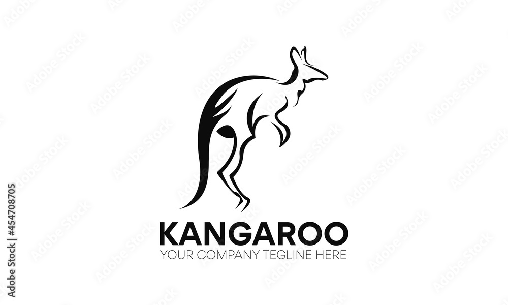Kangaroo Animal Logo Design Template Kangaroo Animal Logo Design Template