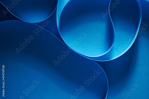 blue color strip wave paper. Abstract texture blue background