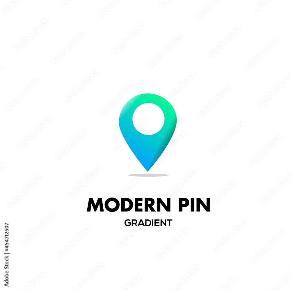 Modern pin icon template logo Modern pin icon template logo