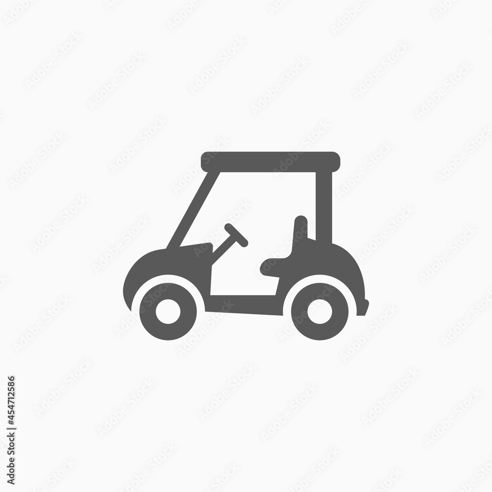 golf cart icon, vehicle vector, transport illustration