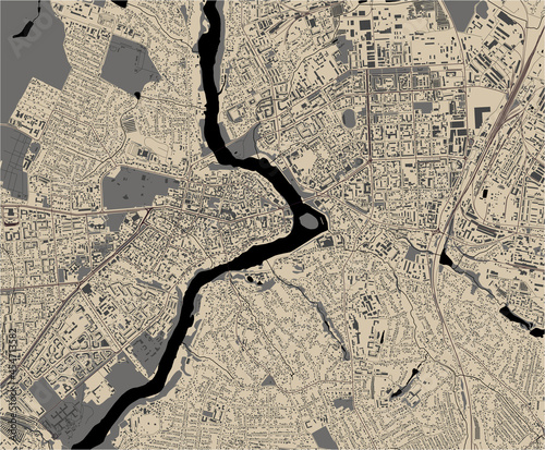 map of the city of Vinnytsia, Ukraine