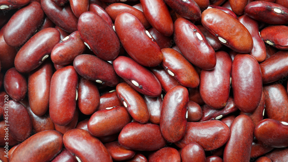 A lot of red beans raw, Organic grains food, Texture background, Top view A lot of red beans raw, Organic grains food, Texture background, Top view