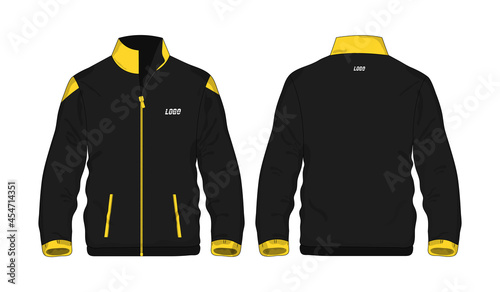 Sport Jacket Yellow and black template for design on white background. Vector illustration eps 10.