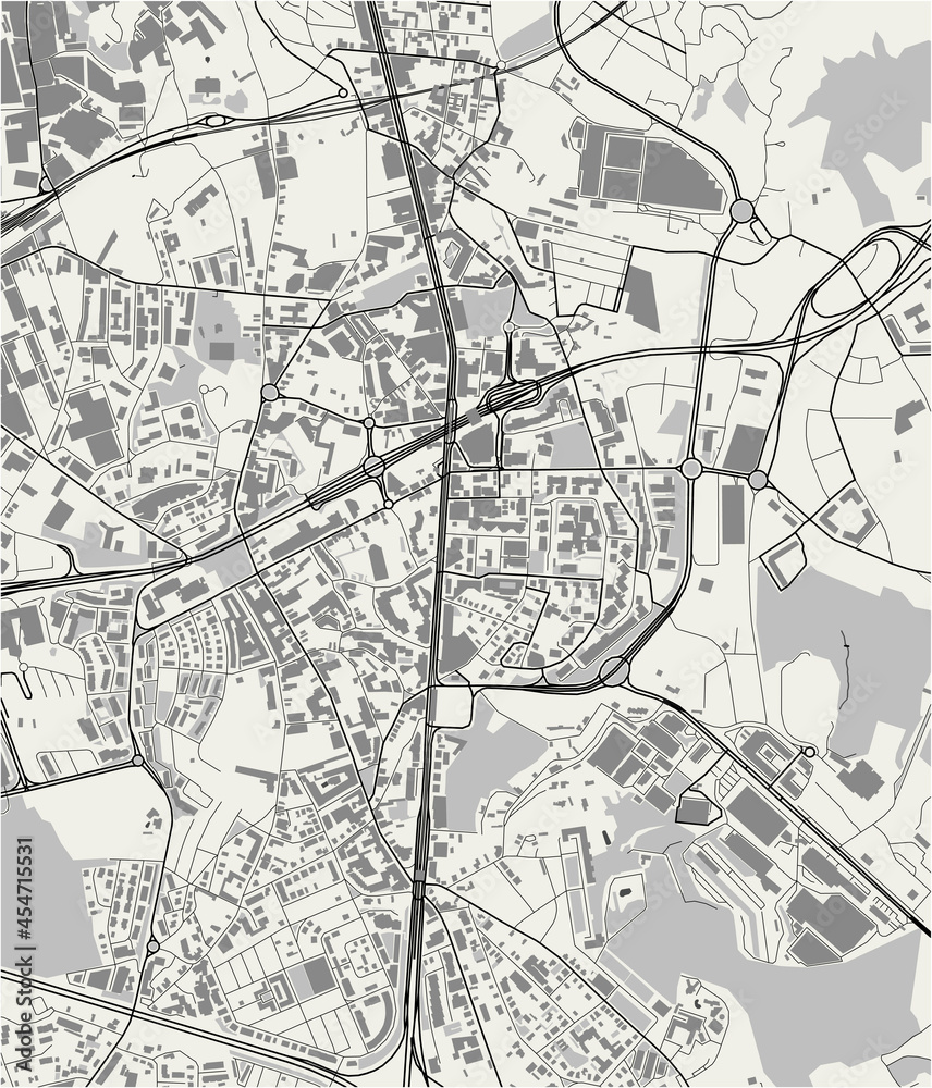 Obraz premium map of the city of Vila Nova de Gaia, Portugal