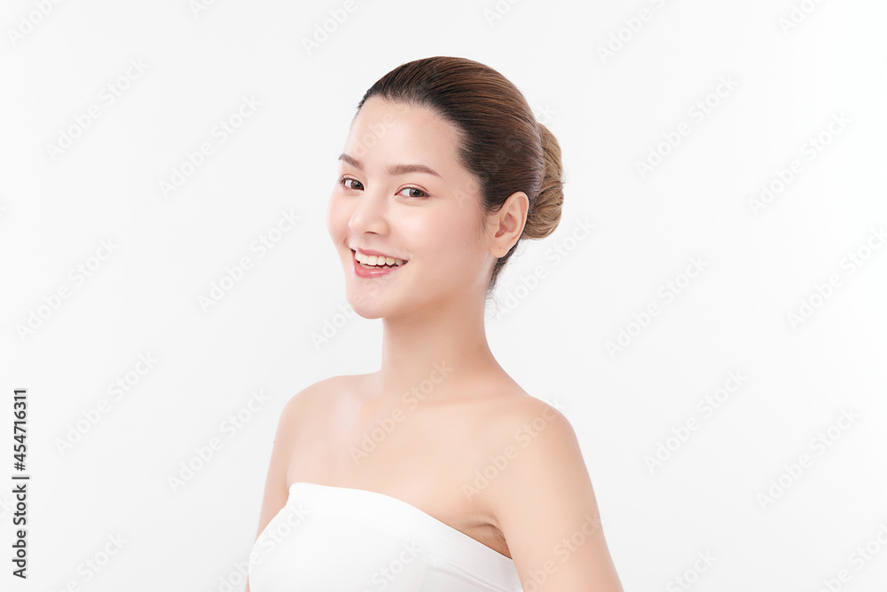 Beautiful young asian woman with clean fresh skin on white background, Face care, Facial treatment, Cosmetology, beauty and spa, Asian women portrait. Beautiful young asian woman with clean fresh skin on white background, Face care, Facial treatment, Cosmetology, beauty and spa, Asian women portrait.