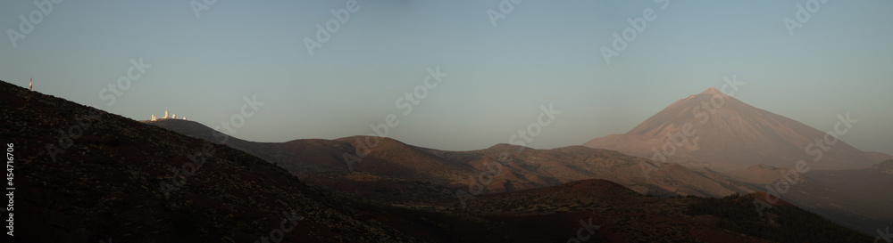 Mount Teide in the sunrise in a dusty day Mount Teide in the sunrise in a dusty day